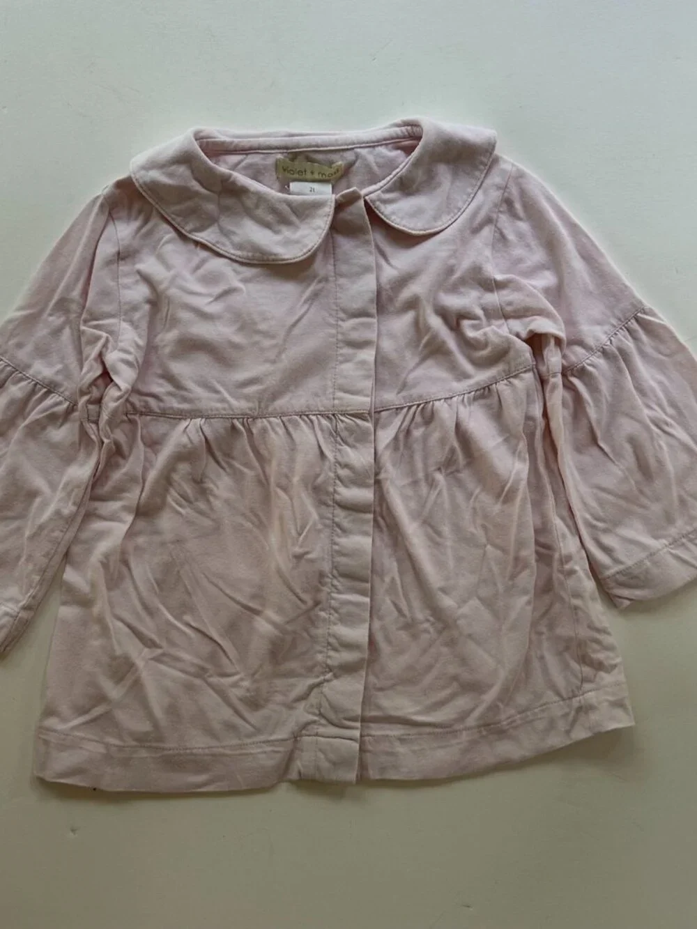 Violet + Moss light pink coat dress